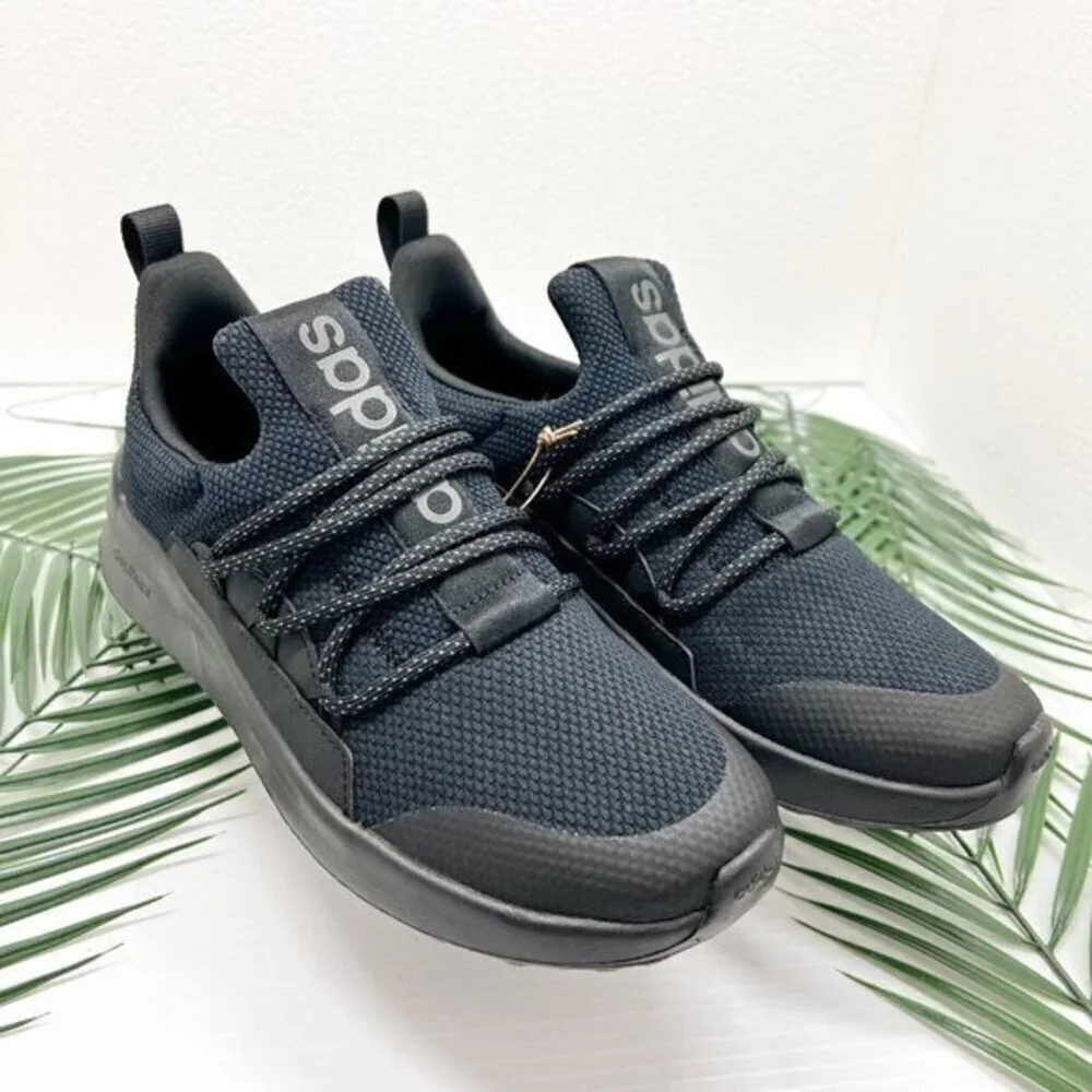 Adidas Light Racer Adapt 5.0 Black Slip-On Running Shoes Sz 7 NWB Comfort Gym